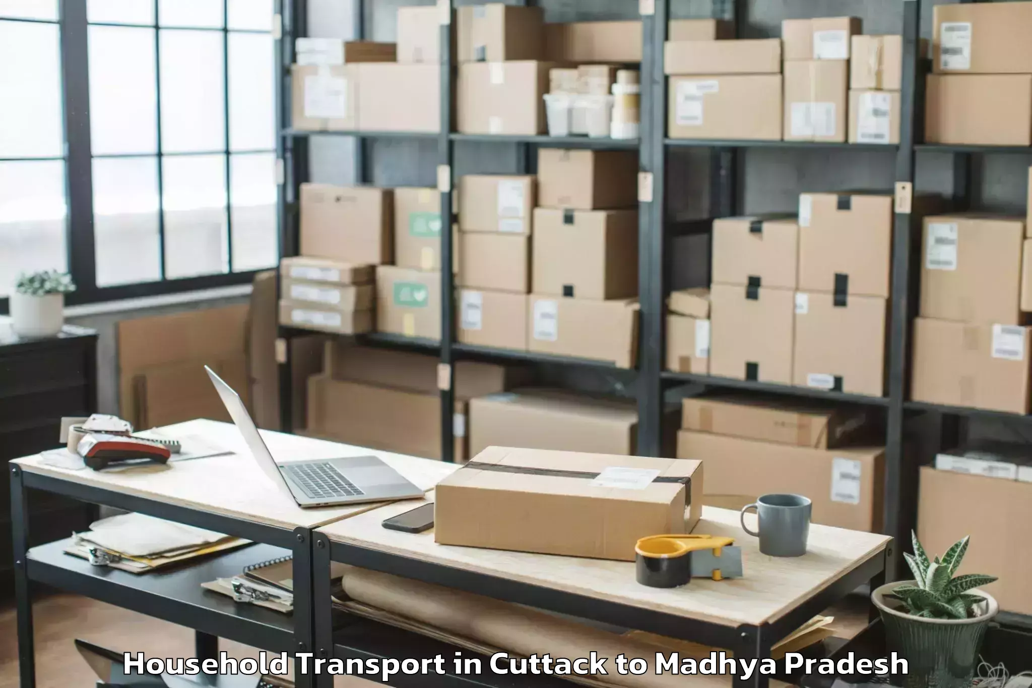 Top Cuttack to Jhabua Household Transport Available